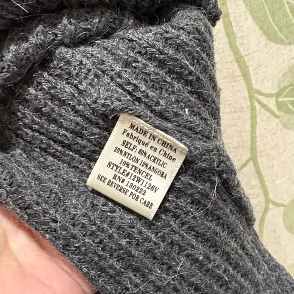 Very J Charcoal Knit Sweater - Image 3