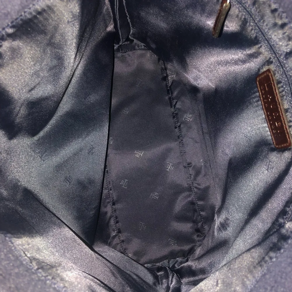 RALPH LAUREN Denim & Braided Leather Shoulder Strap Oversized Lined Tote Bag - Image 11