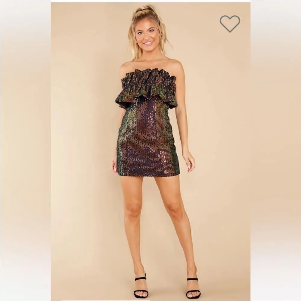 Red Dress Boutique Do+Be Own Your Moment Multicolor Sequin Dress Black S Juniors - Image 2