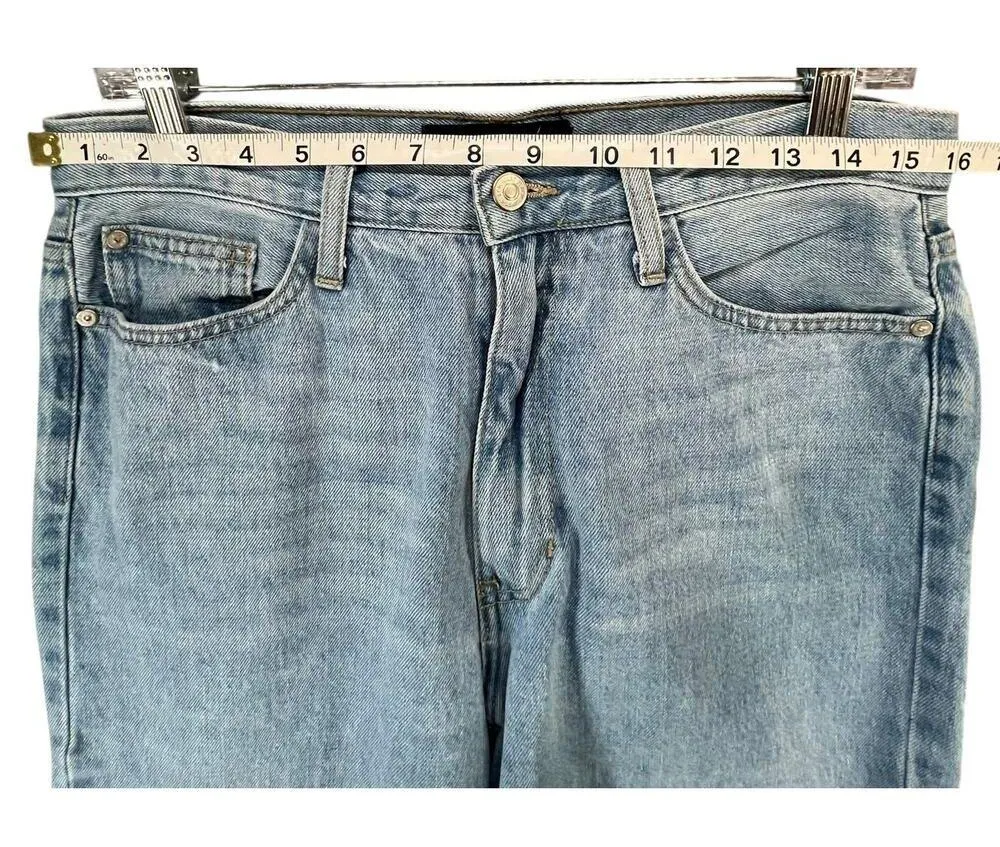 Just Black Denim Basic Mom Jeans Womens 29 Blue Light Wash High Rise Timeless - Image 8