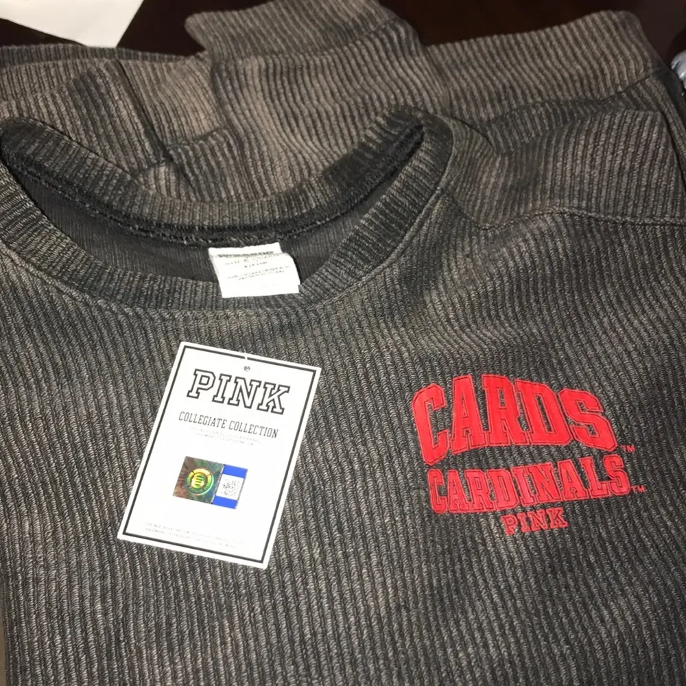 - NEW Victorias Secret Pink cardinals sweater S - Image 5