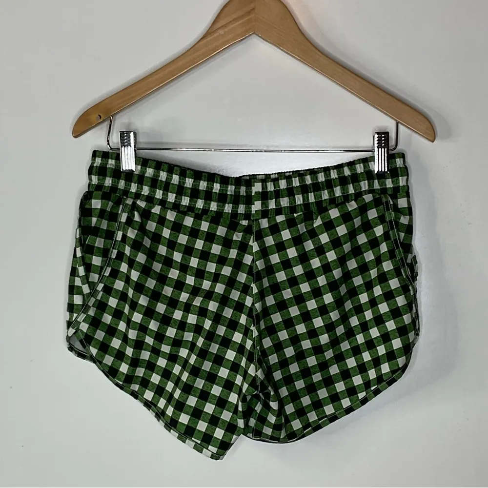 Albion Fit Agnes Gingham Print Sprinter Shorts Size Small - Image 3