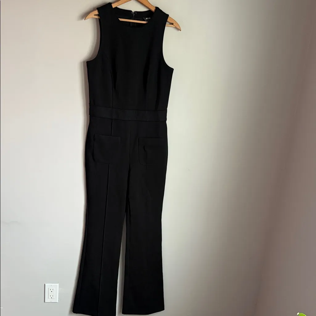 Anthropologie Maeve Ponte Wide-Leg Jumpsuit Small - Image 3