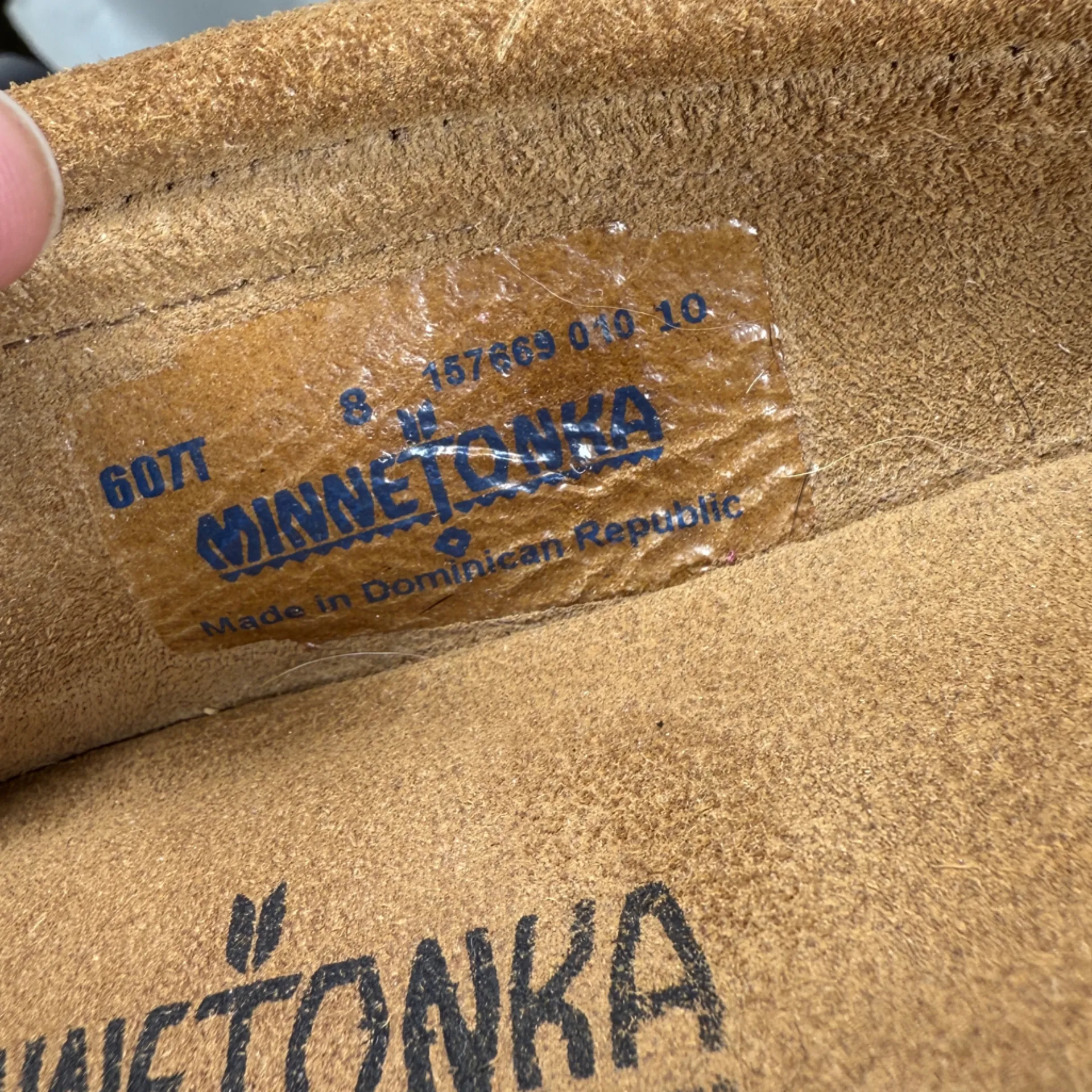 Minnetonka Thunderbird Animikii Suede Beaded Hardsole Moccasin Size 8 Womens - Image 9