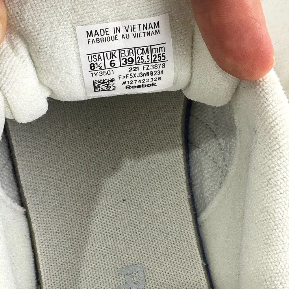 Reebok Club C Vintage Inspired White Classic Tennis Sneakers Women’s 8.5 EUR 39 - Image 10