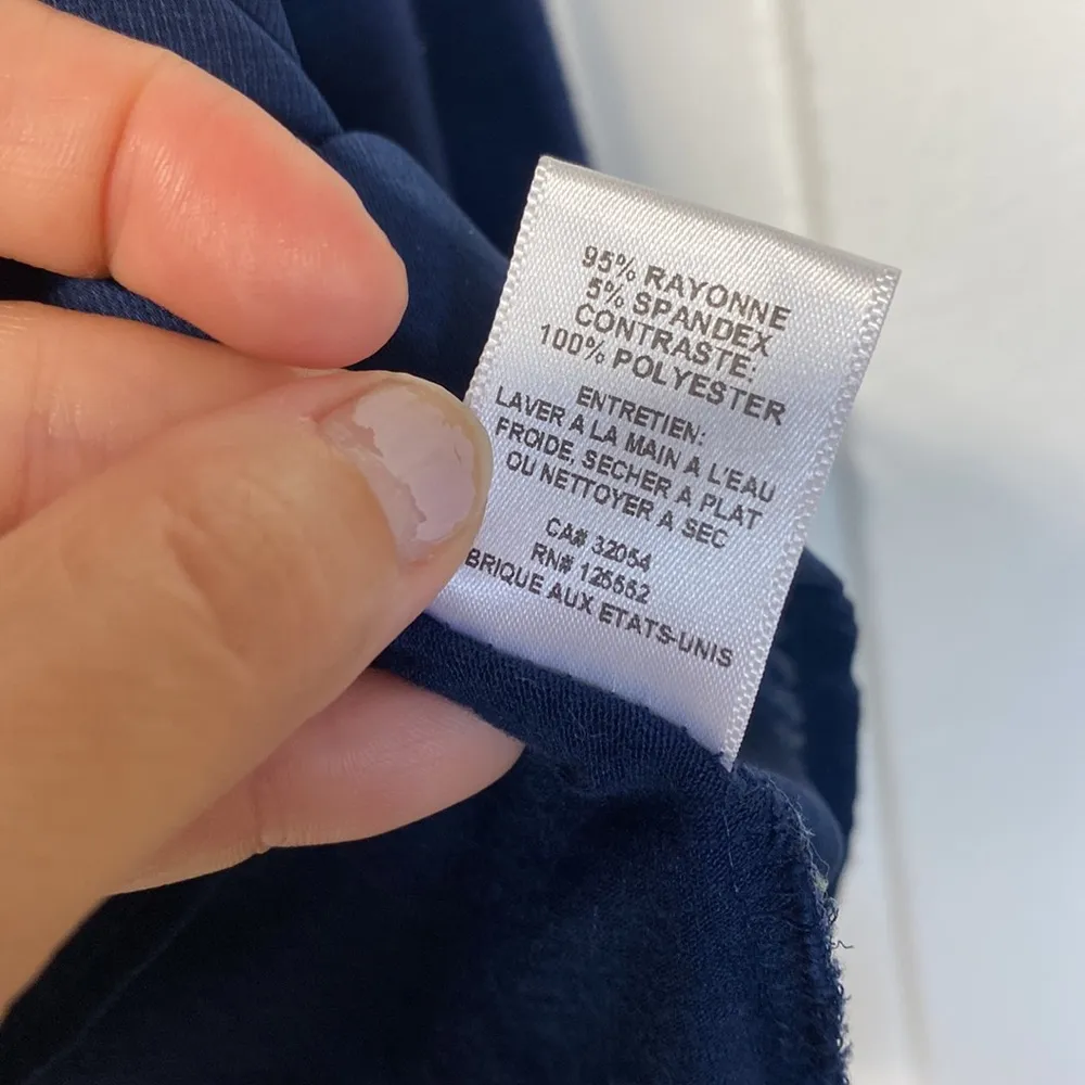 Dolan Oversized Navy Front pocket long sleeve T - Image 4