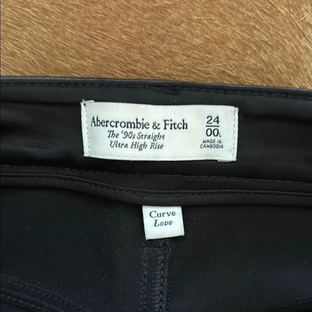 Black Faux Leather Pants curve love long - Image 2