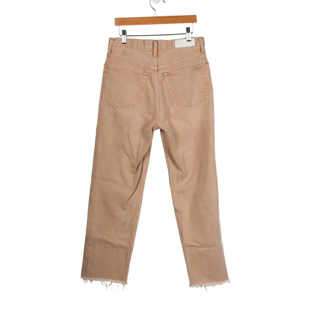 Re/Done Cropped Tan Pants - Image 5