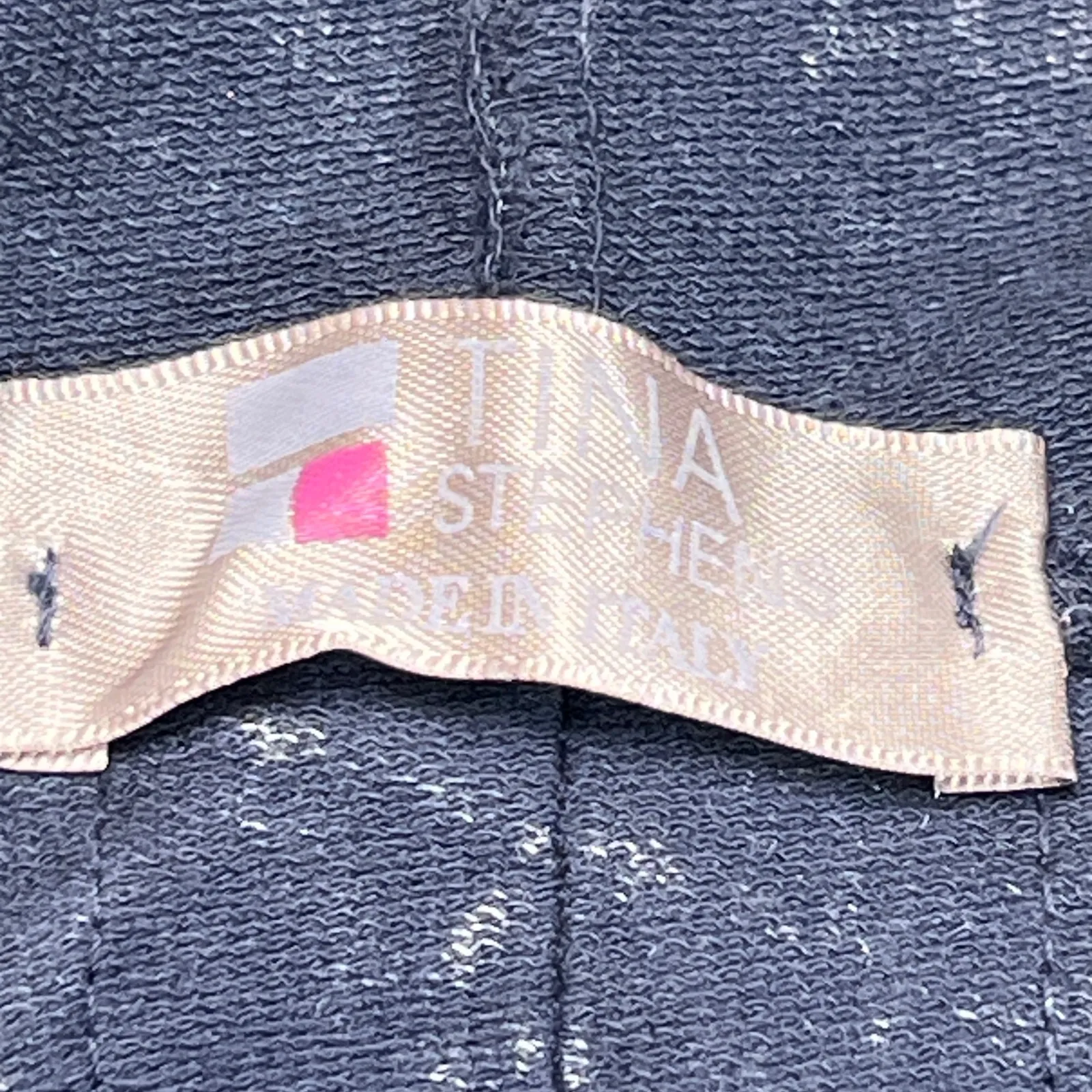 Tina Stephens Made in Italy Cowl Neck Acid Wash Tunic Top Pockets Size L Blue Size L - Image 2