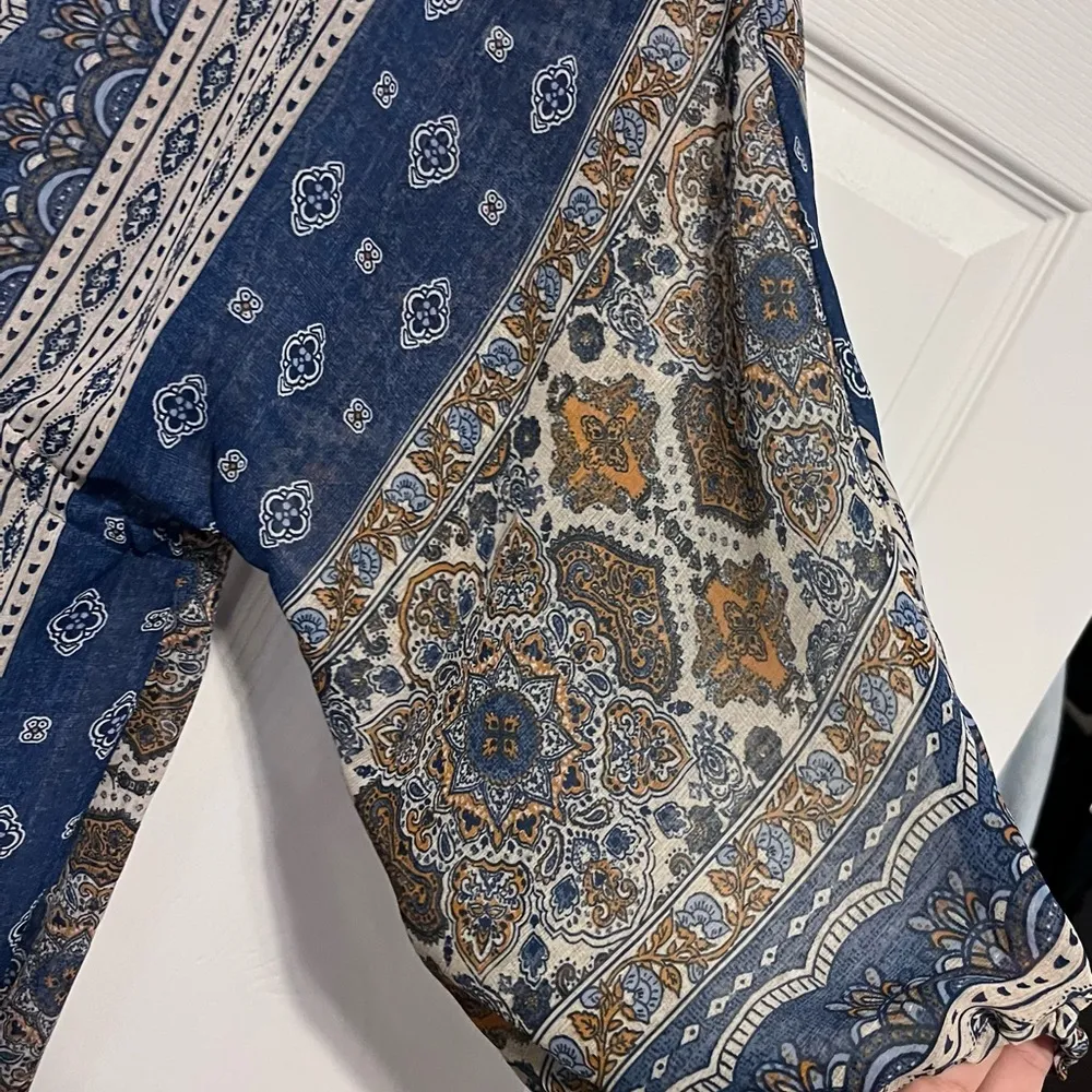 Sandy and Sid sheer multicolored print kimono one size - Image 2