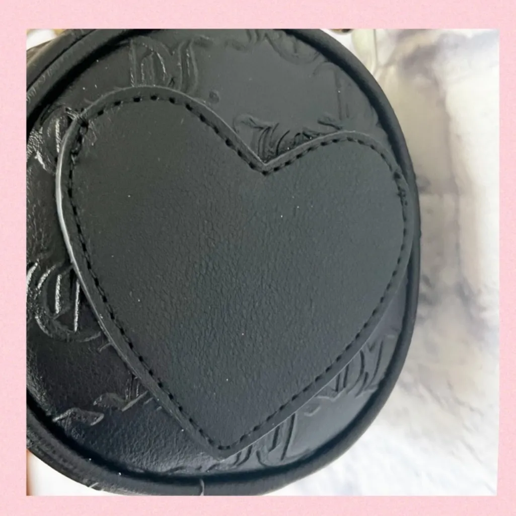 JUICY COUTURE Bling Bling Barrel Handbag Black Gold Chain Bling “JUICY” Logo - Image 6