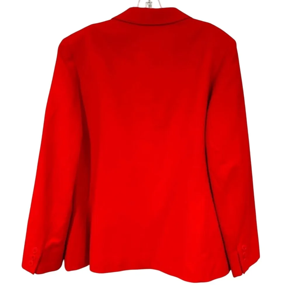 Pendleton Vintage Wool Blazer Women's XL Red‎ Classic Preppy Career Y2K Academia - Image 4