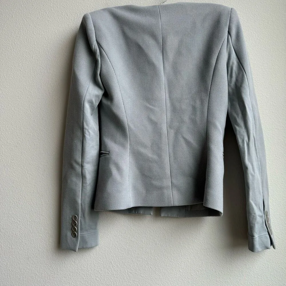 BCBGMAXAZRIA Gray Blue Pant Suit Trouser Office Career Two Piece Size XXS - Image 7