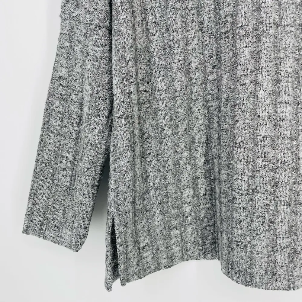 Anthropologie Eri + Ali Fiona Hacci Ribbed Gray Pullover Mockneck Sweater XS - Image 4