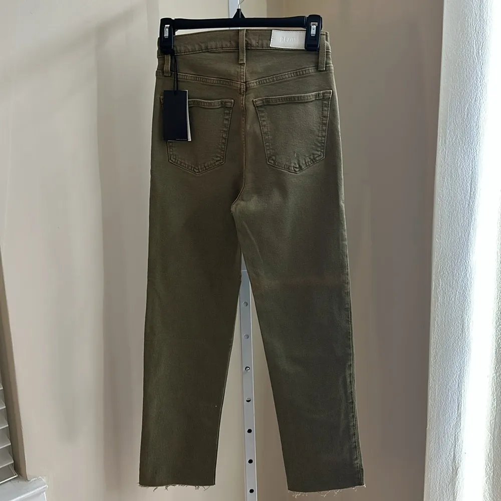 NWT Re/Done 70s High Rise Stove Pipe cropped straight-leg Jeans Button Fly 25 - Image 6
