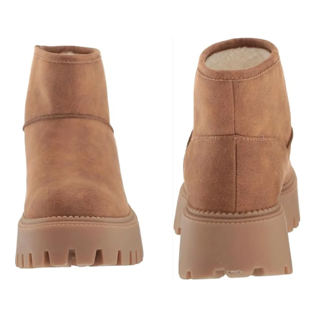 DV Dolce Vita Women's Lonny lug platform Ankle Bootie in Tan NEW Size 6.5 - Image 3
