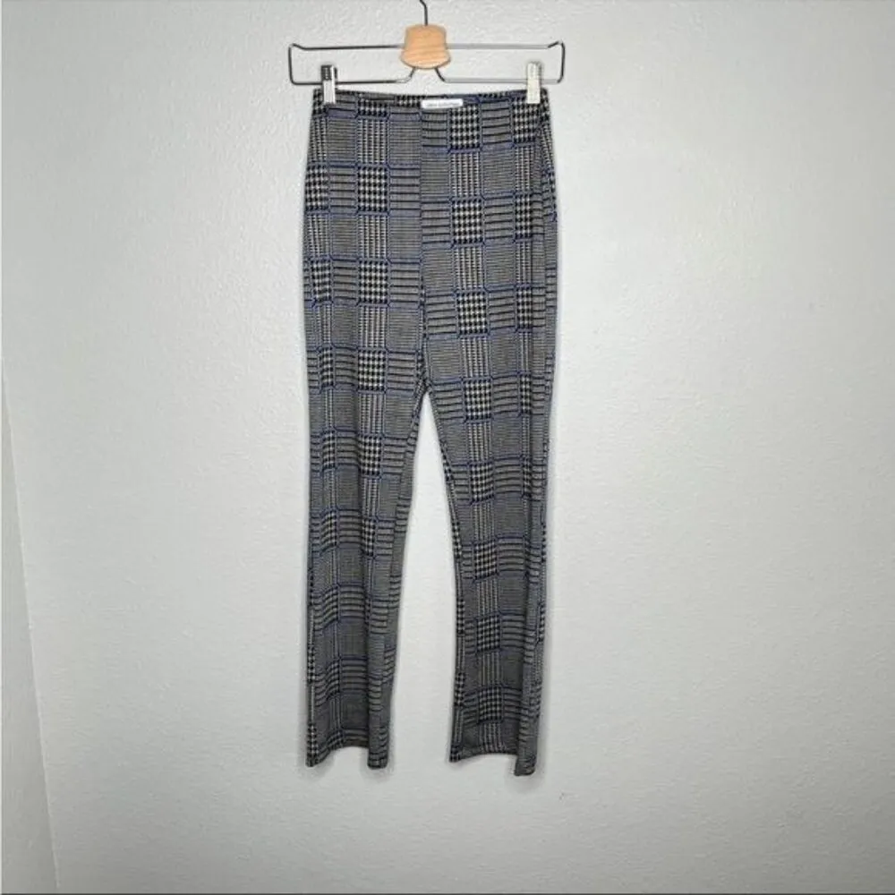 Urban outfitters academia plaid houndstooth flare leg pants size Small - Image 2