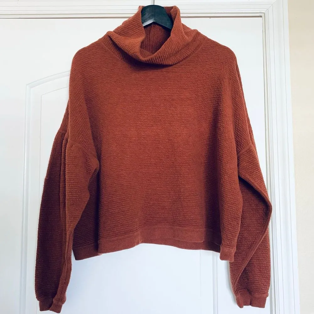 Lululemon Peaceful Moments Mock Turtleneck Pullover Sweater - Copper | Size L/XL - Image 6