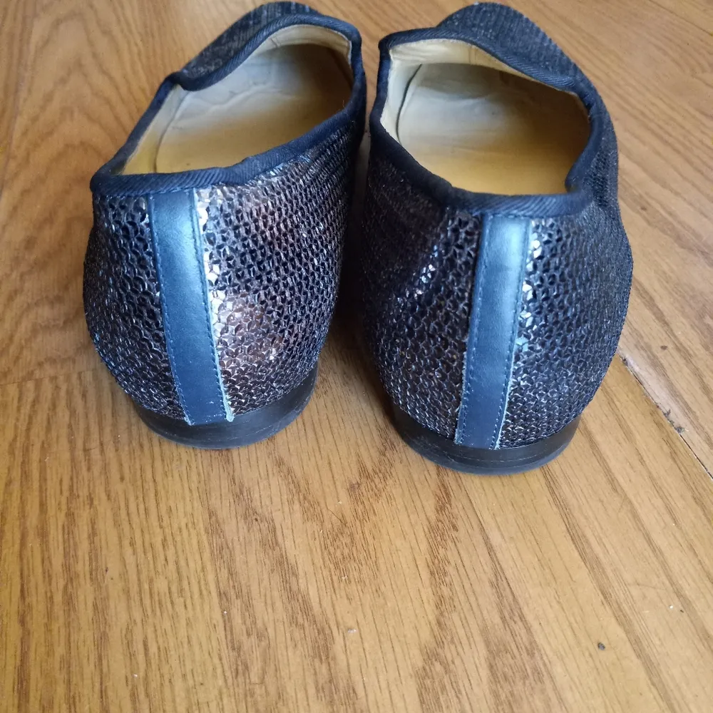 Cole Haan - Nike Air Collab 38 7 Gray Black Shimmer Snake Slip On Loafers Shoes - Image 8