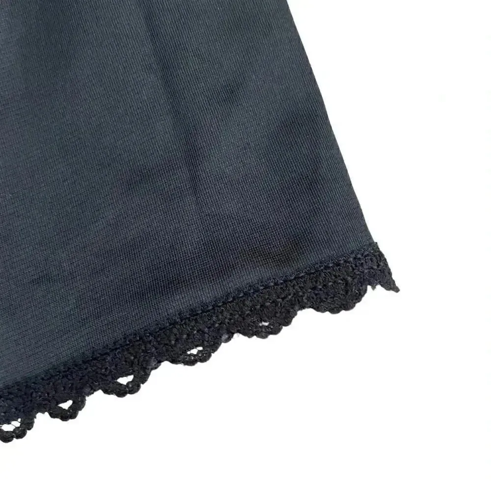 Warner’s Intimate Slip On Lace Elastic Waist Black Underskirt SZ M Size M - Image 7
