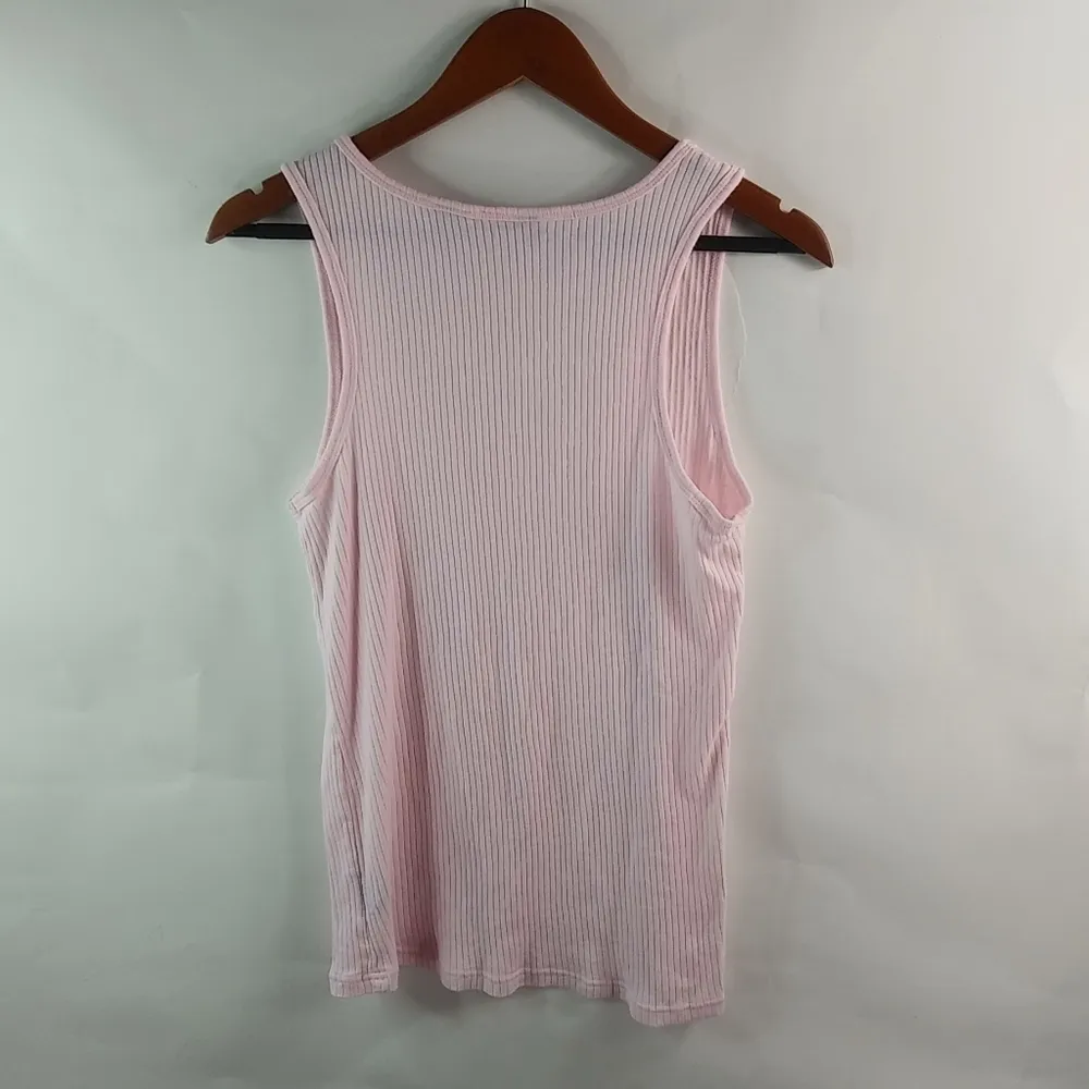 Derek Heart XL Pink Ribbed Long Tank Top Plus - Image 5