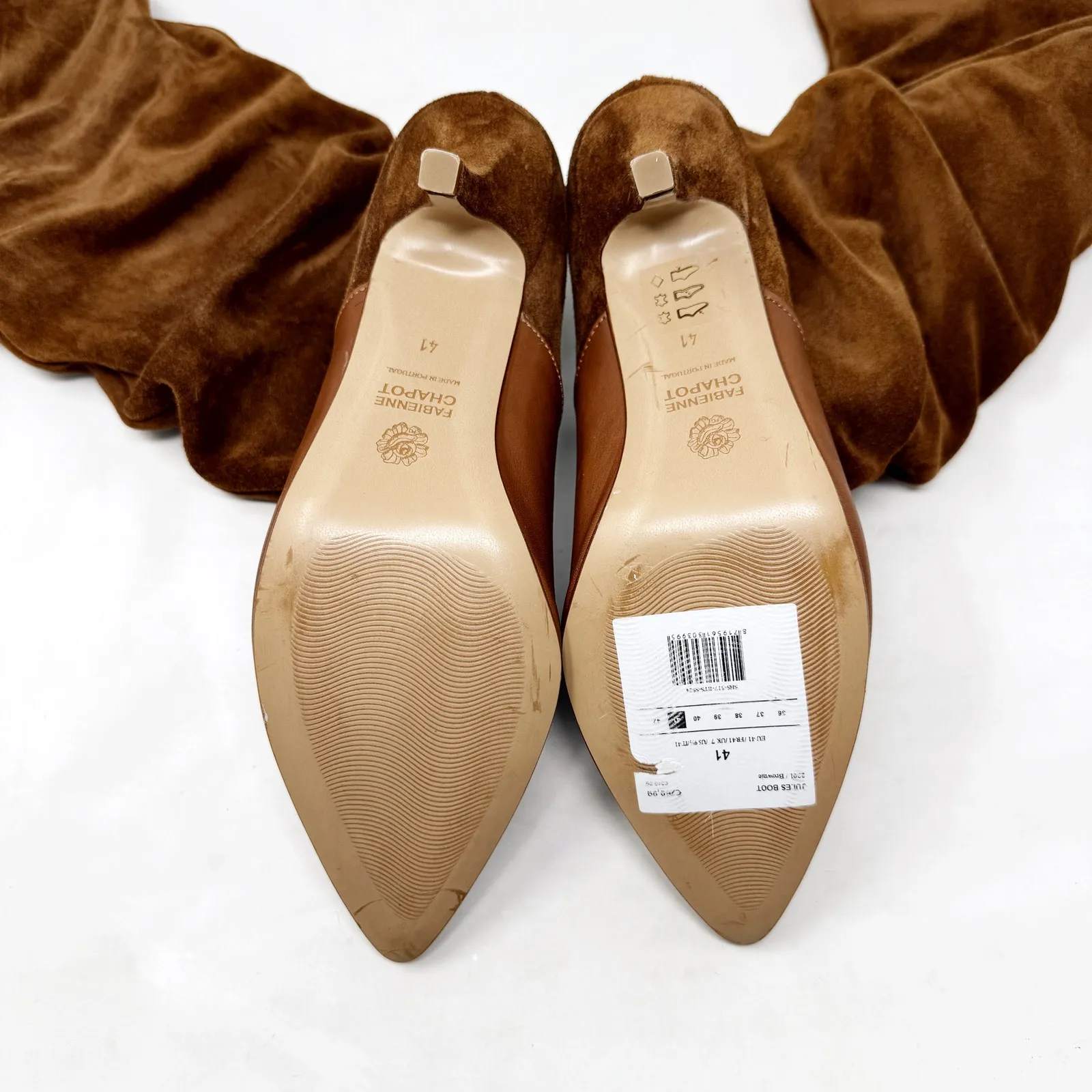 [Fabienne Chapot] Slouchy Brown Suede Pointed Toe Kitten Heel Boots NWT Size 10 - Image 11