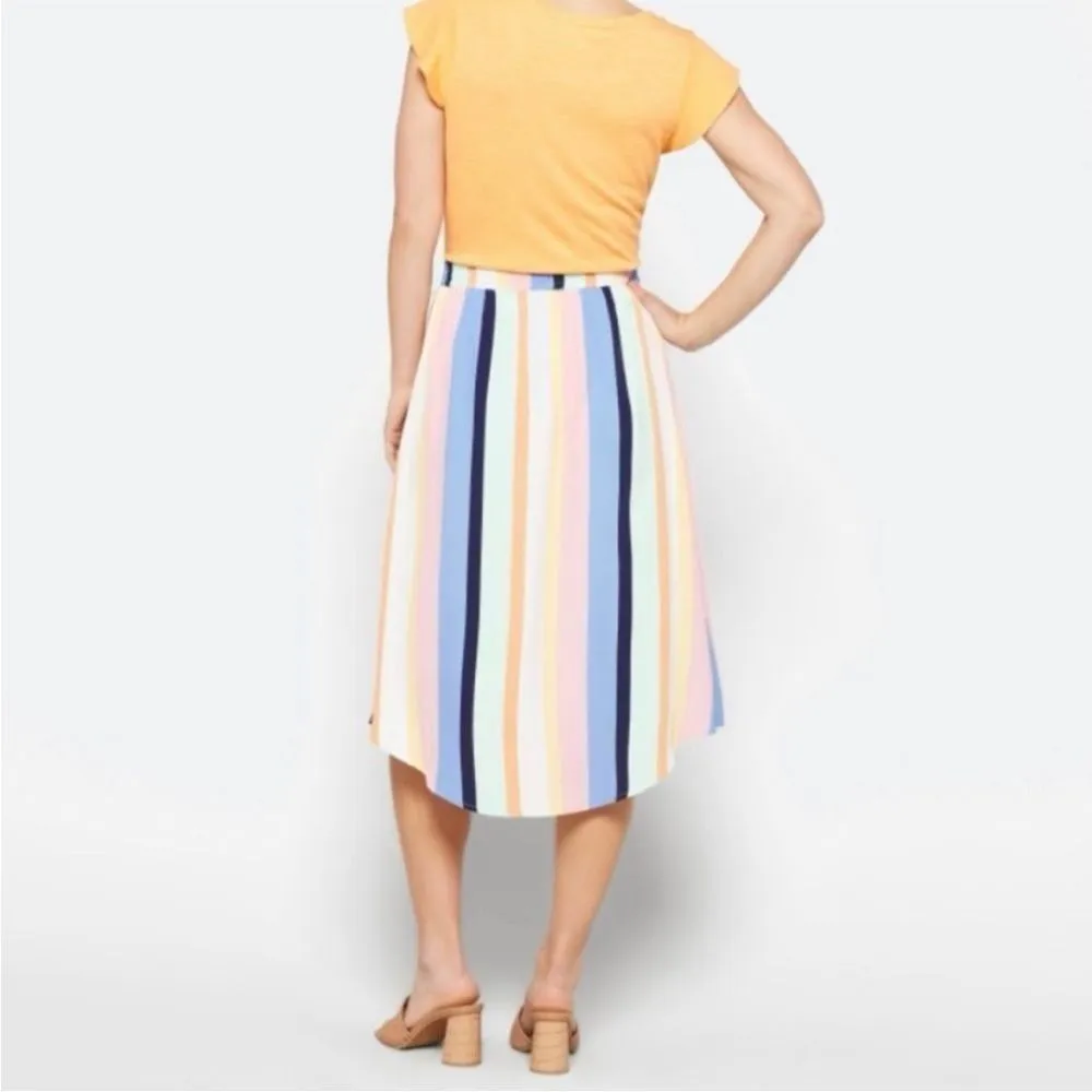 Skies Are Blue Ellis Curved Hem Midi Skirt Blue S Stitch Fix Nwt - Image 3