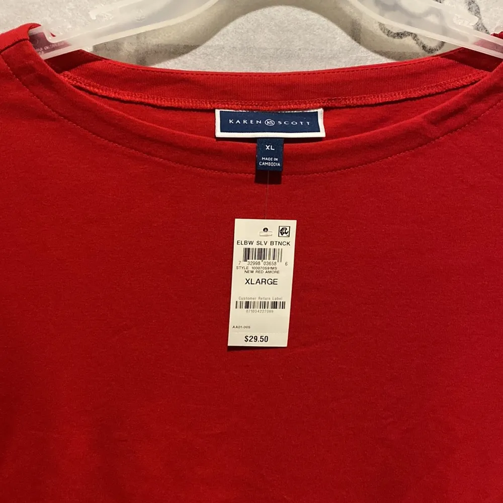 NWT Karen Scott 3/4 sleeve shirt - Image 2