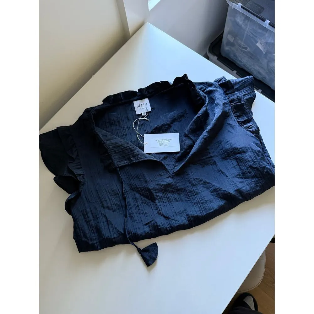 $220 NEW Misa LA Basia Top - Midnight Navy - XS - Image 7