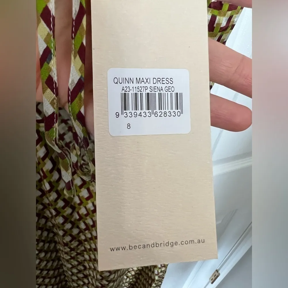 Bec + Bridge Quinn silk Maxi Dress in Siena Geo - Image 12