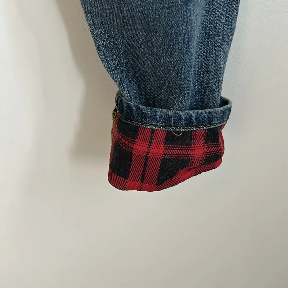 Judy Blue Buffao Plaid Distressed Skinny Jeans - Image 7