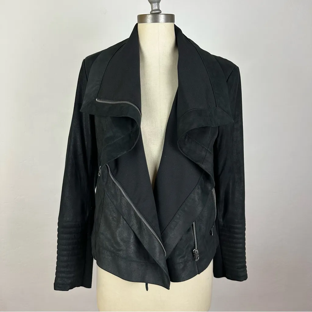 Lucky Brand Black Leather Caviar Jacket - Image 2