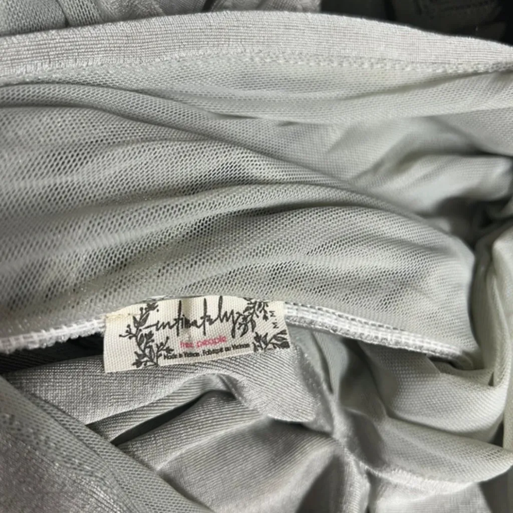 Free People intimately medium grey bodysuit - Image 4