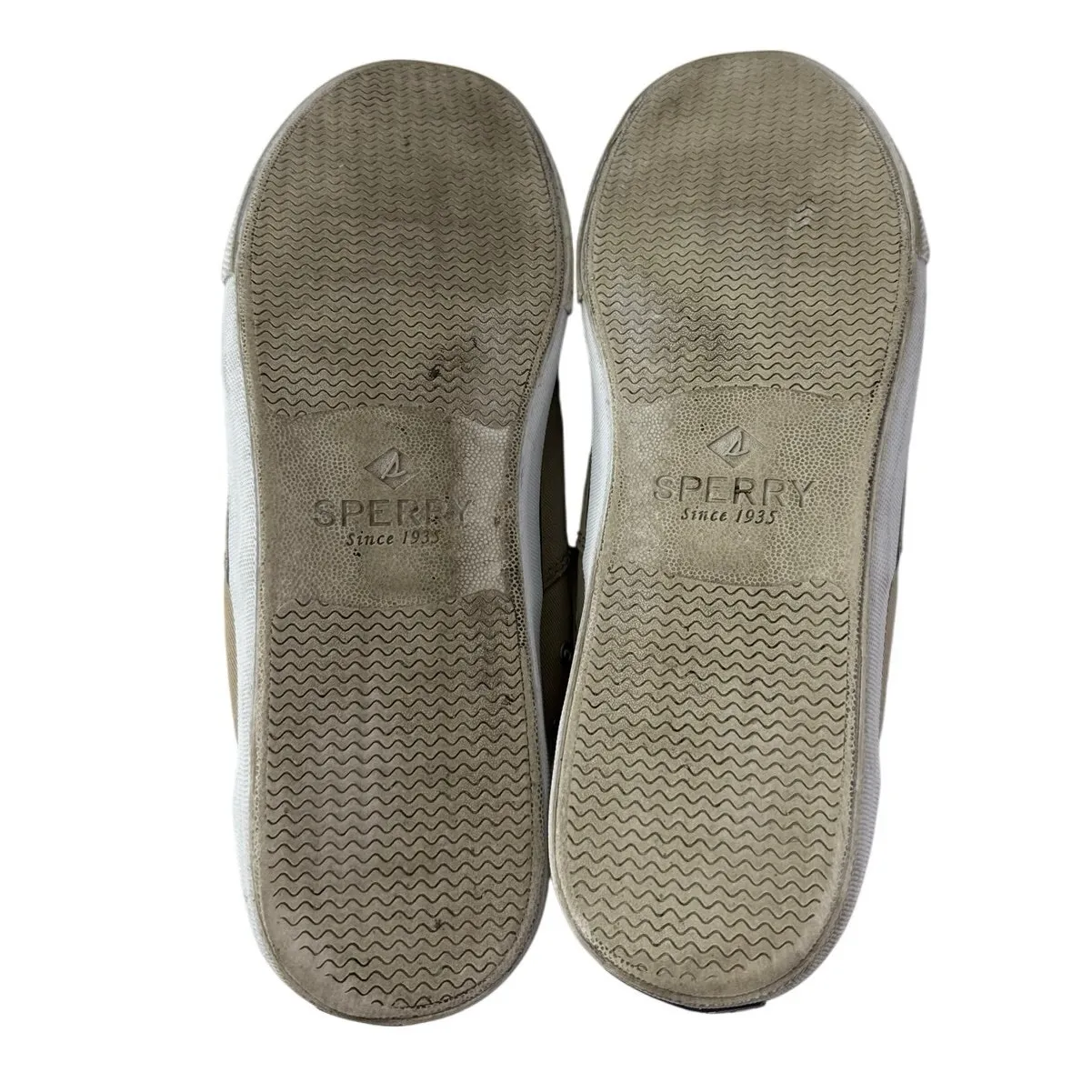 Sperry Men's Striper II CVO Beige Tan Lace Up Top-Sider Flatrs Sneakers Shoes 12 - Image 4