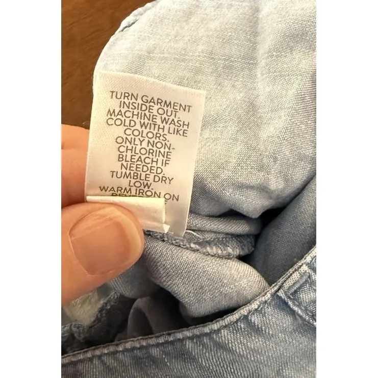 J‎ Jill Denim Womens Size 12 Chambray Pants Pockets Preppy Beach Travel - Image 9