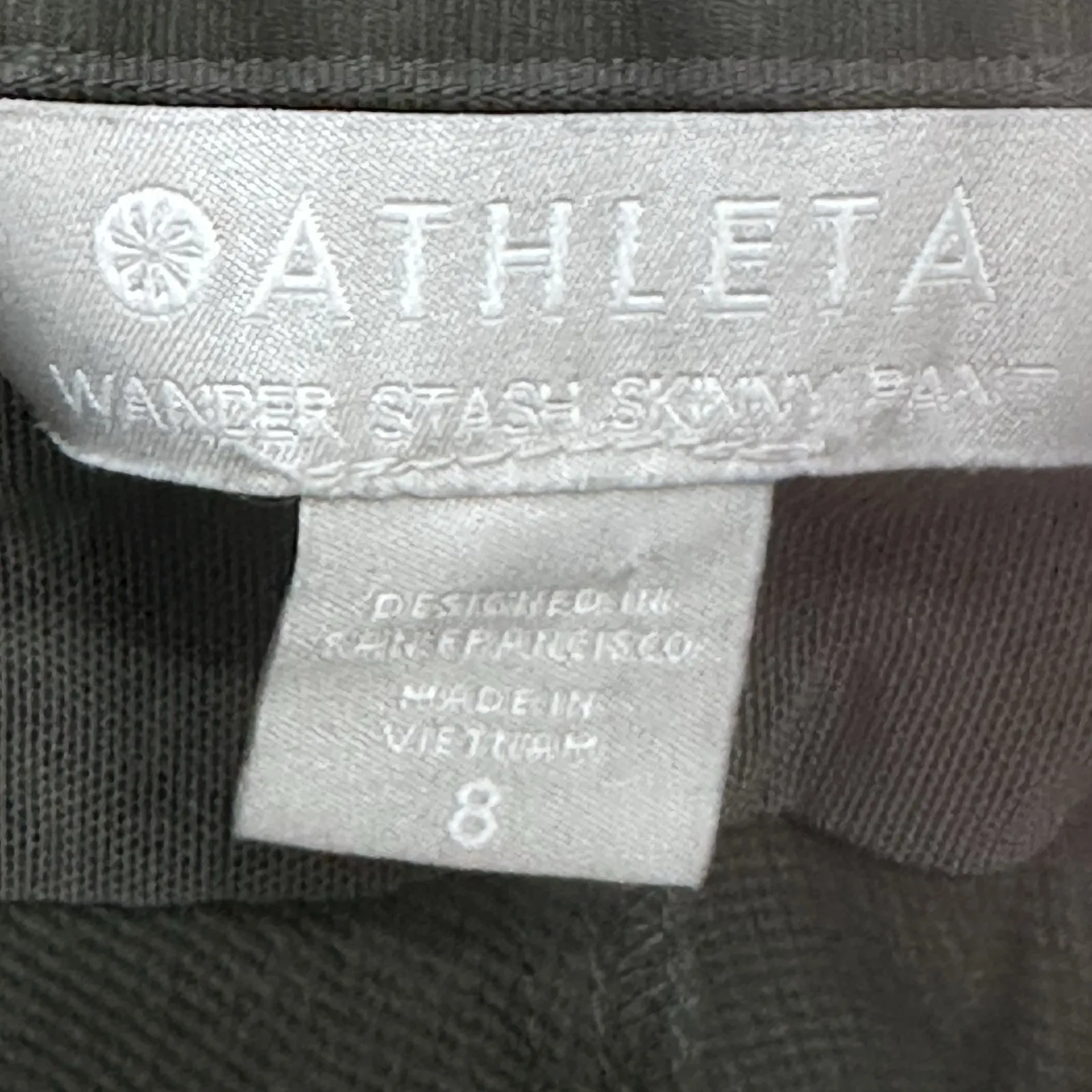 Athleta Wander Stash Skinny Pant Green Khaki Women's Cargo Pants Size 8 - Image 12