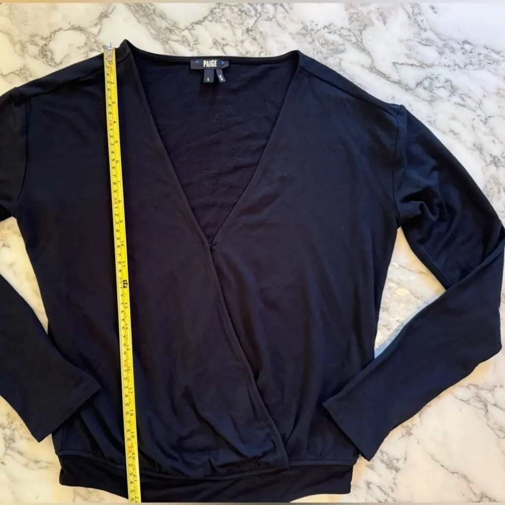 NWOT PAIGE Kinsey Surplice Long Sleeve Bodysuit in Black – Sz Small – $159 MSRP - Image 7