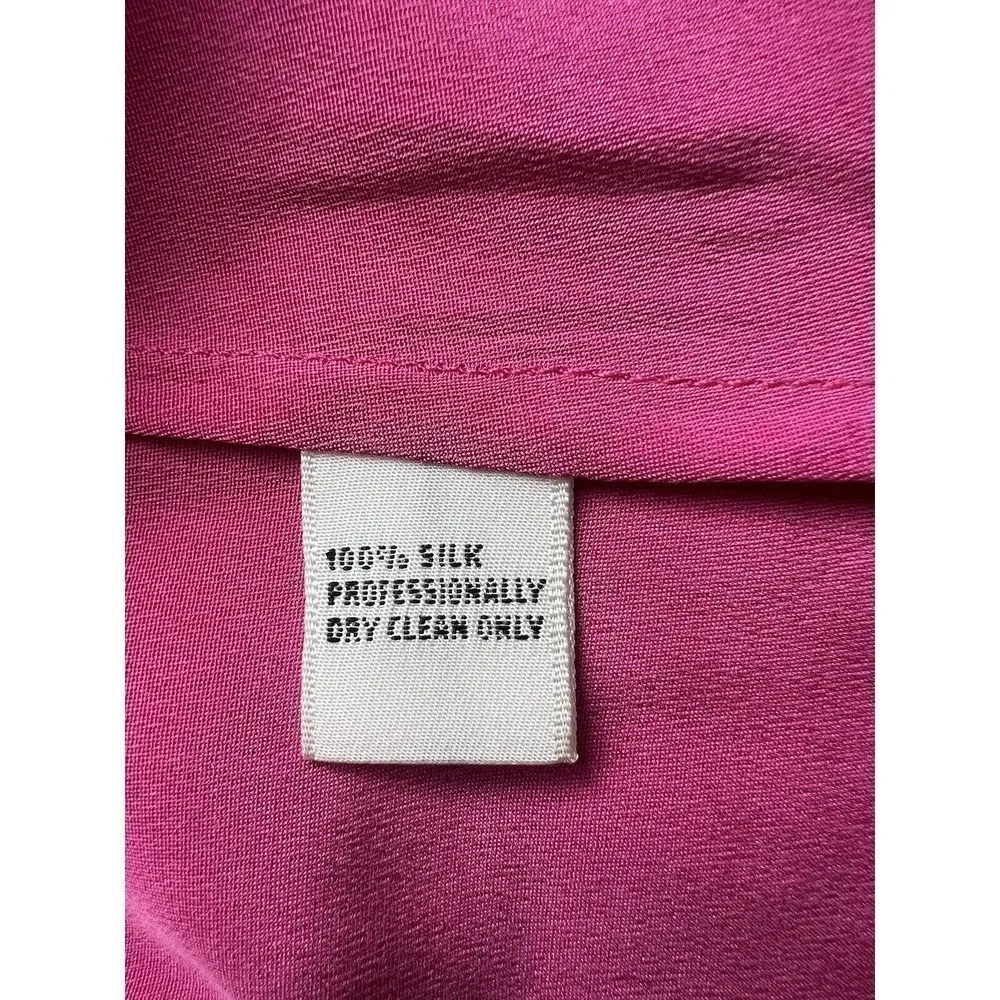 Josephine Chaus Hot‎ Pink Fuchsia Tank Top Size 10 Petite Sleeveless Round Neck - Image 3