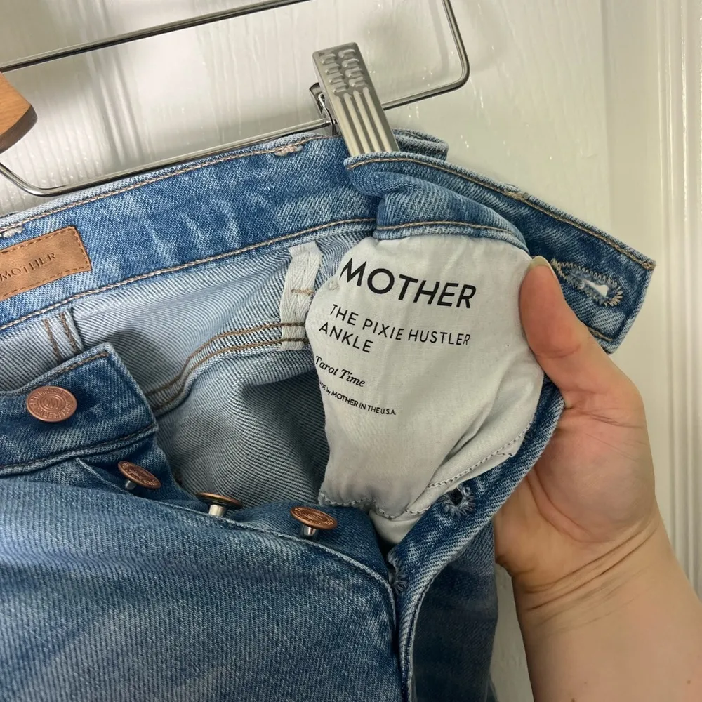Mother The Pixie Hustler Ankle Jeans in Tarot Time 24 Blue - Image 6