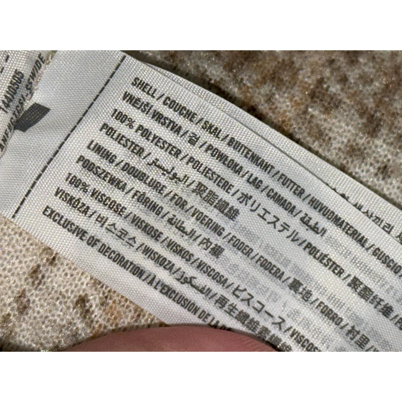 Abercrombie & Fitch Tan Cream Plaid Sherpa Shacket Jacket Coat Womens Size Small - Image 5