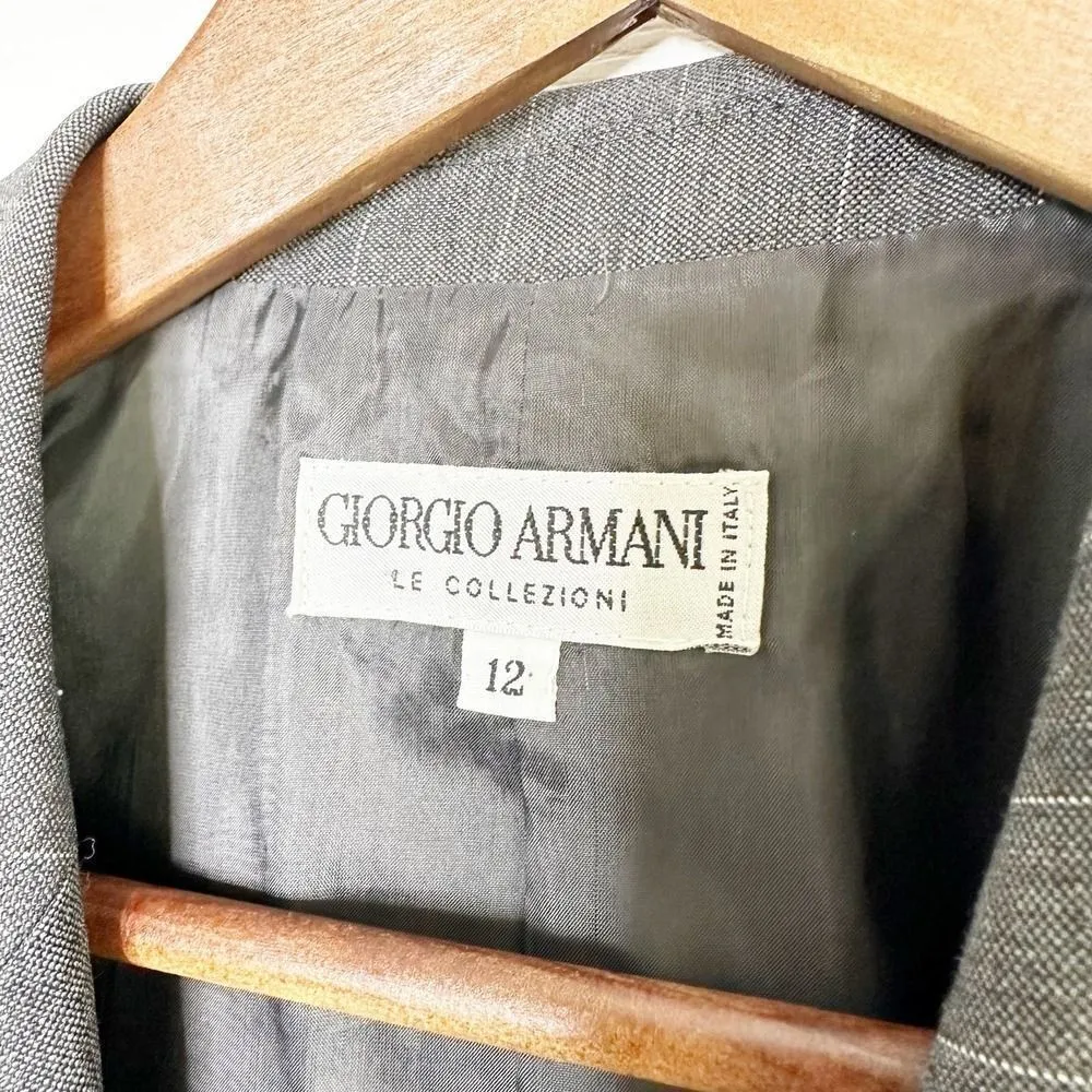 Vintage GIORGIO ARMANI Le Collezioni Virgin Wool Mohair Pinstripe Size 12 Womens - Image 2
