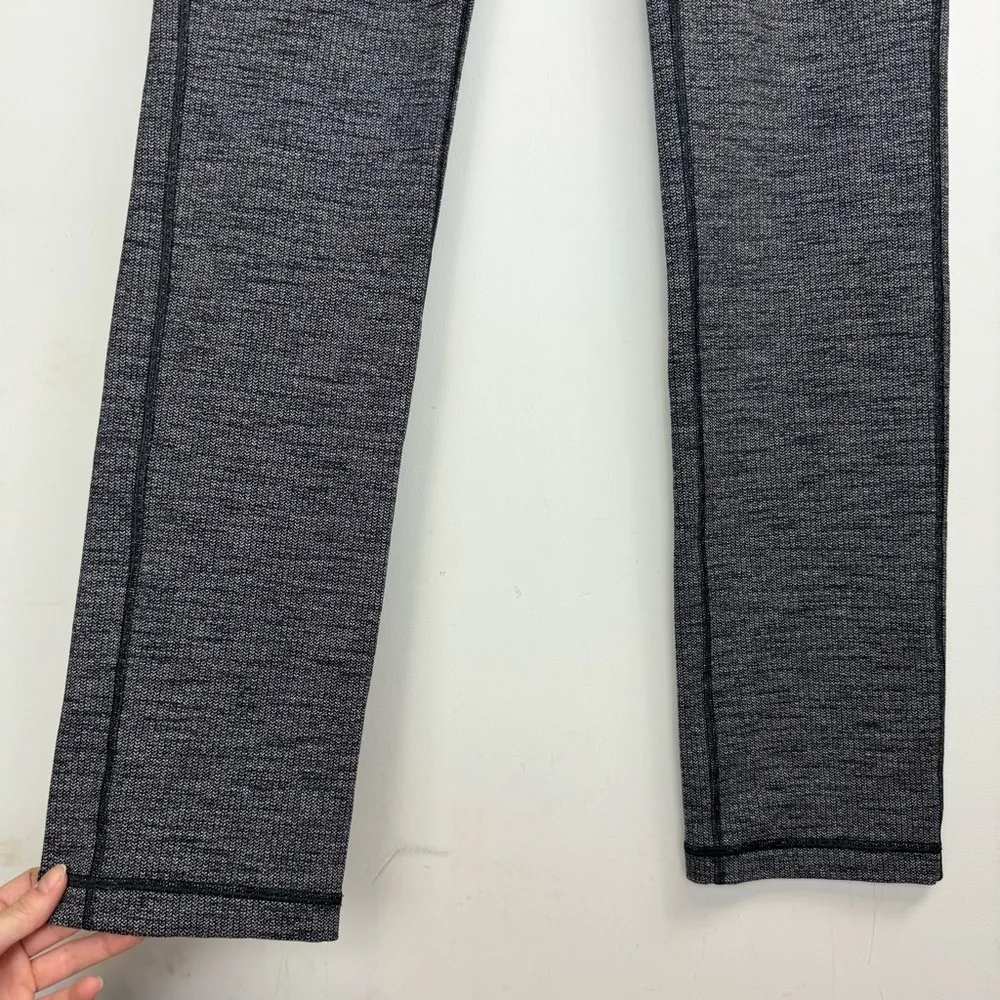 Lululemon Skinny Will Pant Sz 12 Full On Luon Heathered Roll Down Waistband - Image 9
