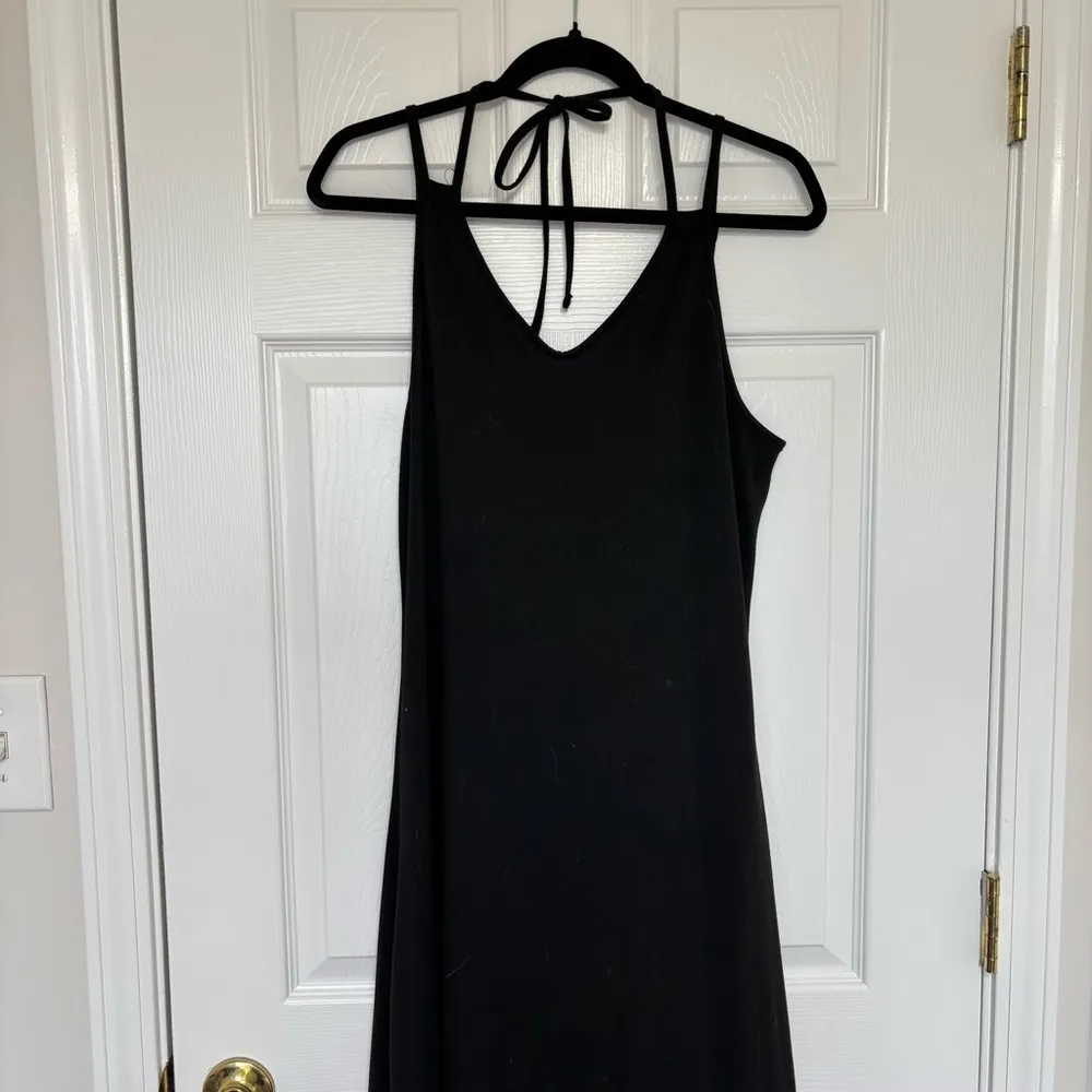 Black Halter Maxi Dress Size Medium - Image 2