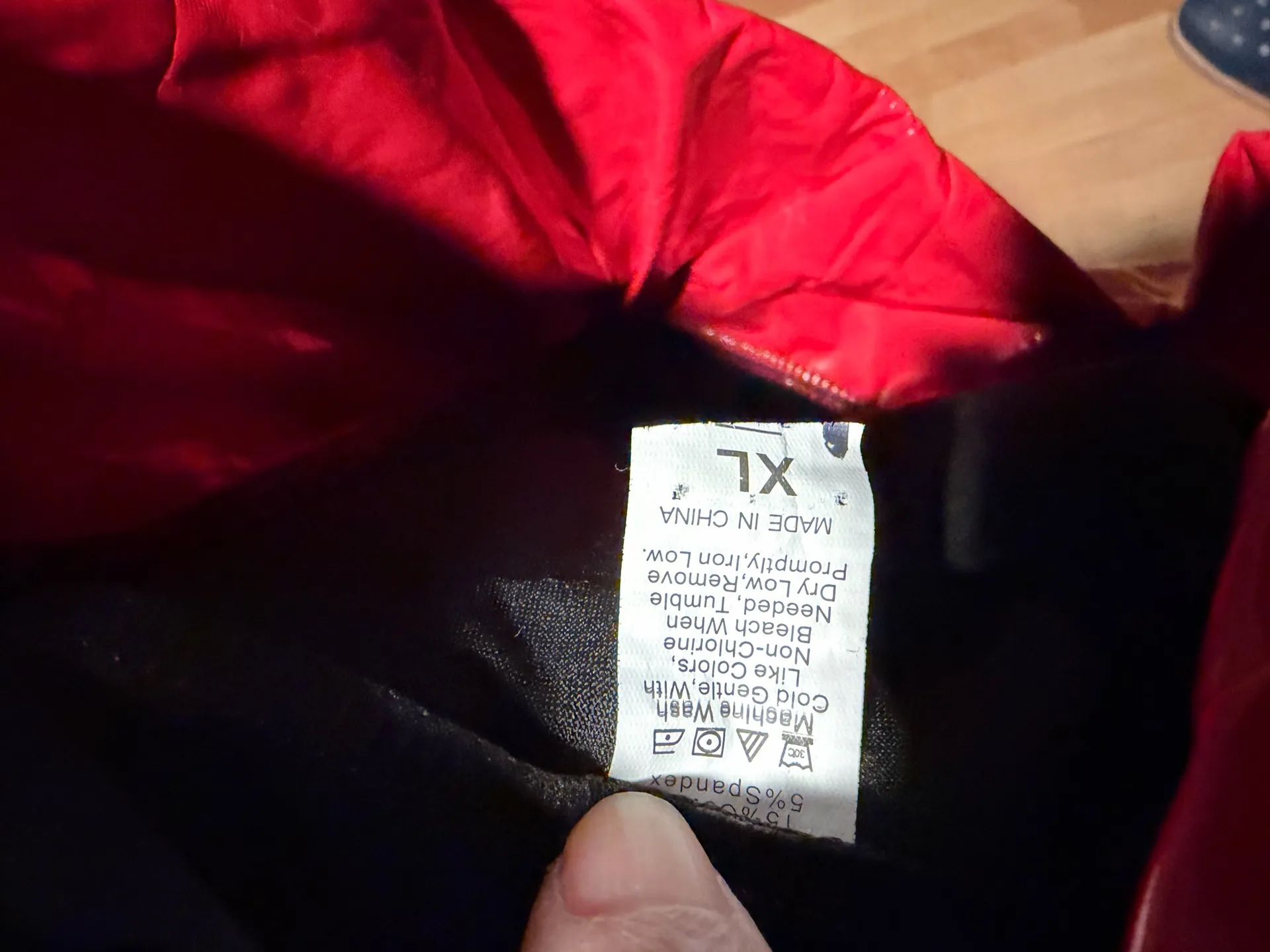 Vinyl Glossy Pullover leggings Cherry Bright red colorful party y2k club Size XL - Image 3