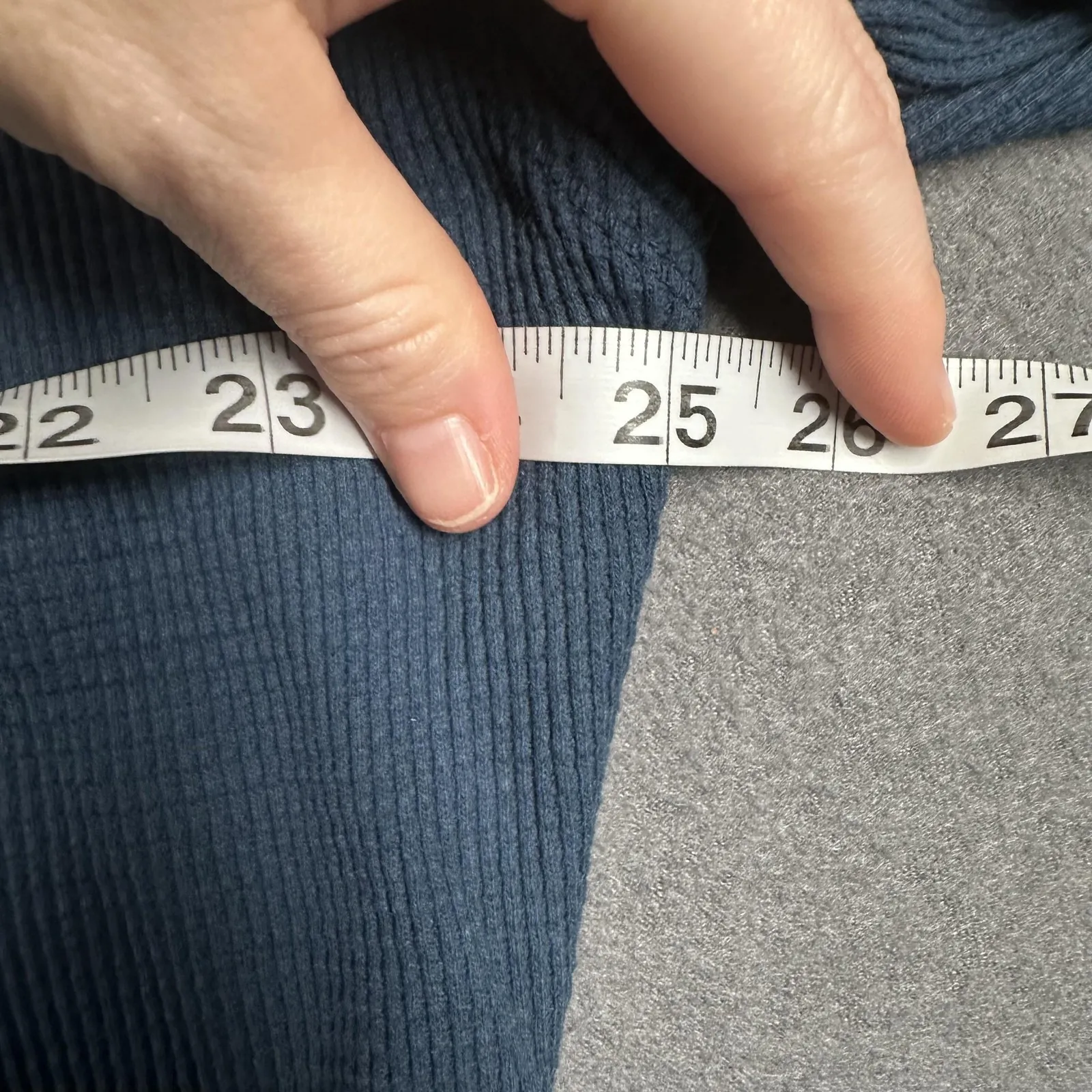 Simply Southern Shirt Womens Medium Blue Waffle Knit Button Up Long Sleeve - Image 8