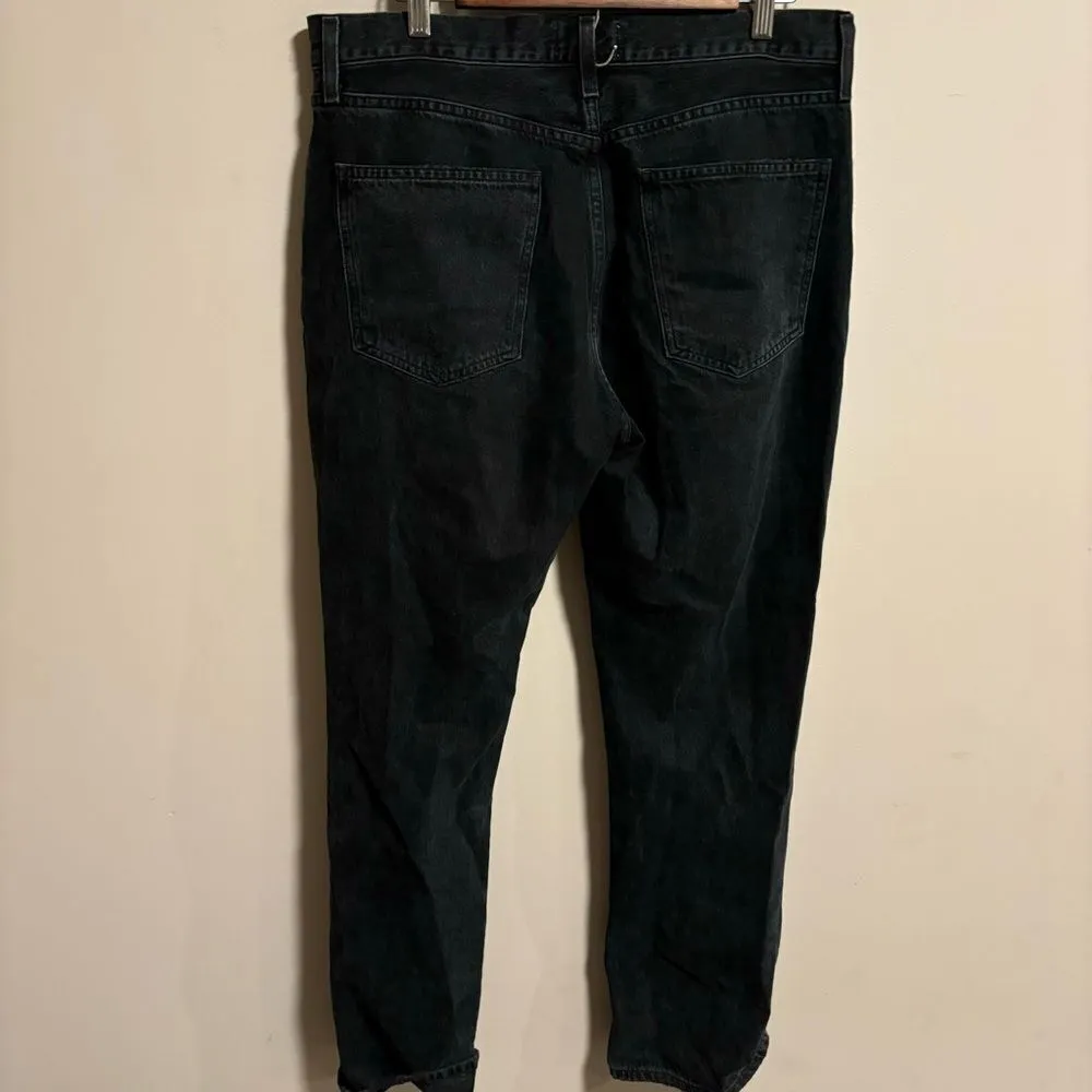 AGOLDE Lana Mid Rise Vintage Straight Jean in Disorder Black- Size 32 - Image 9