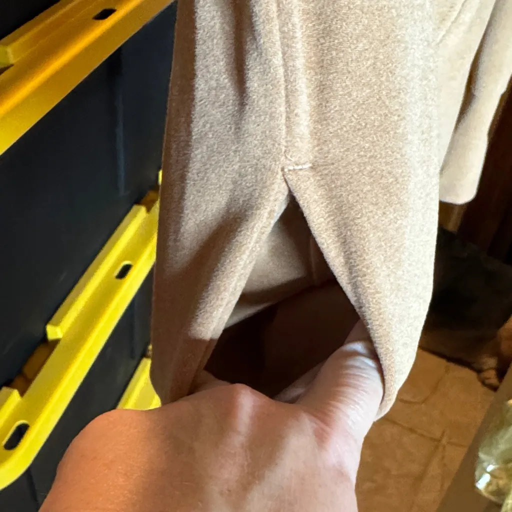 KYODAN Outdoor Fleece Mock Neck LS Shirt Spliced Hem Camel Brown Size XS - Image 6