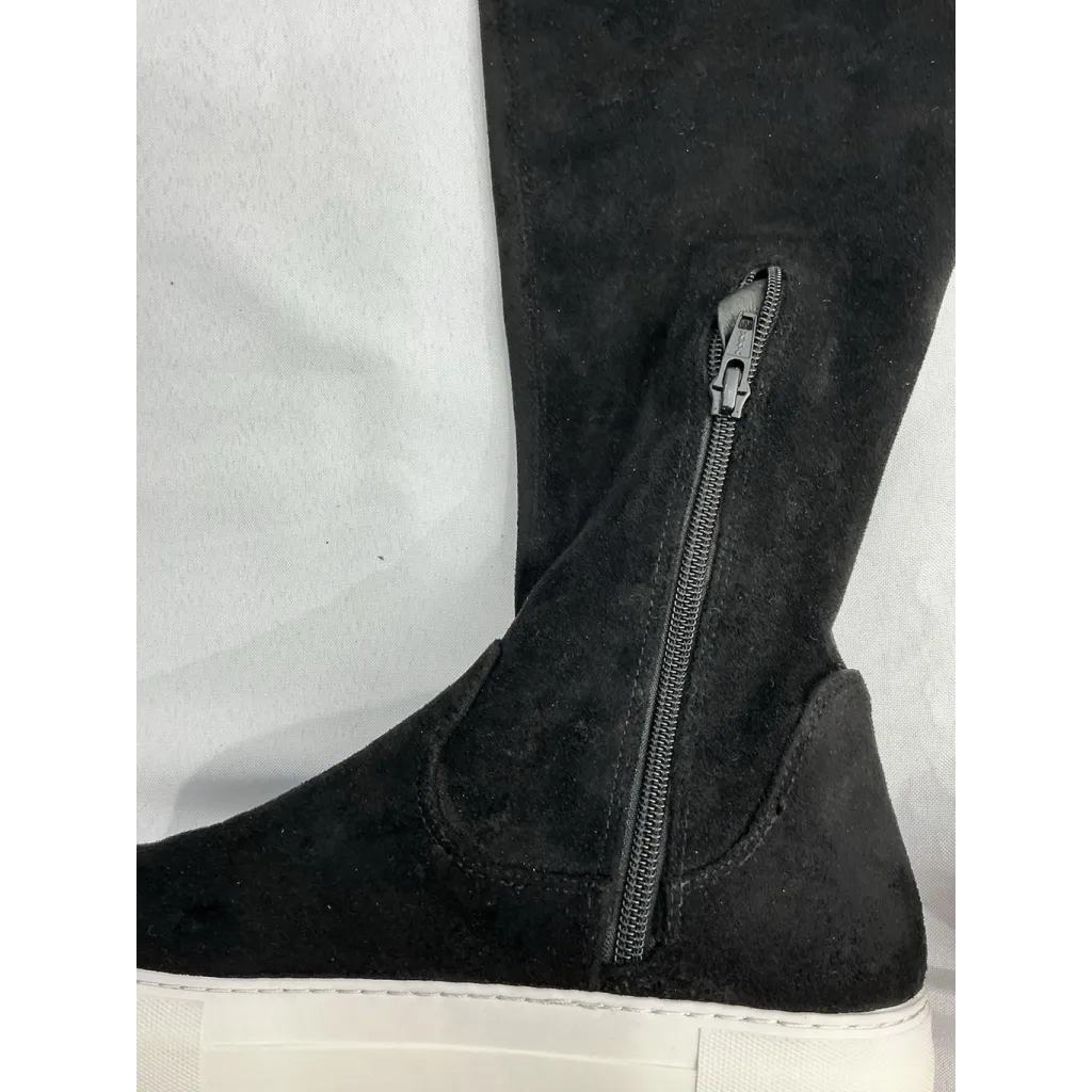 Womans J Slides NYC Otk Pull On Boot Sneakers 6.5 Black 1/4 Zip - Image 3