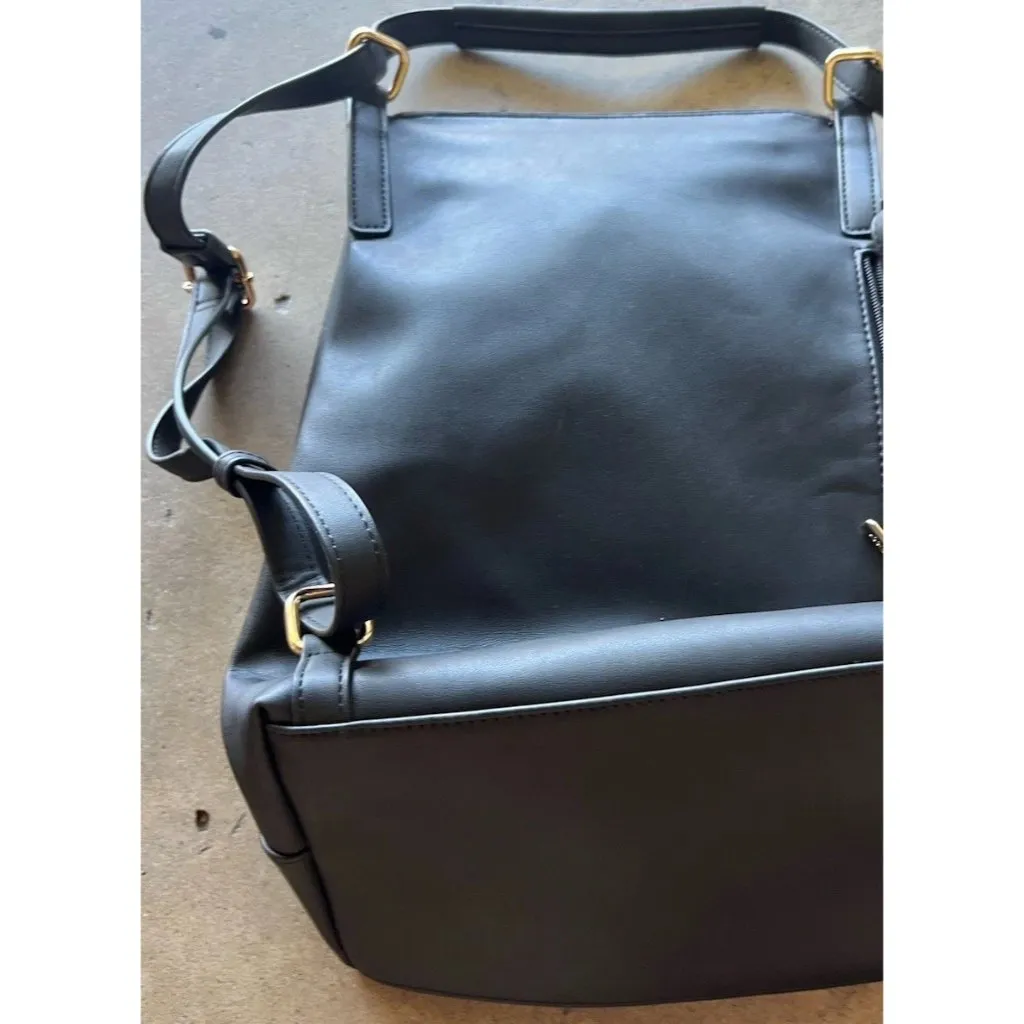 Vintage LOVEVOOK STYLISH DAY PACK Mini Backpack Black Leather Multi Pockets - Image 7