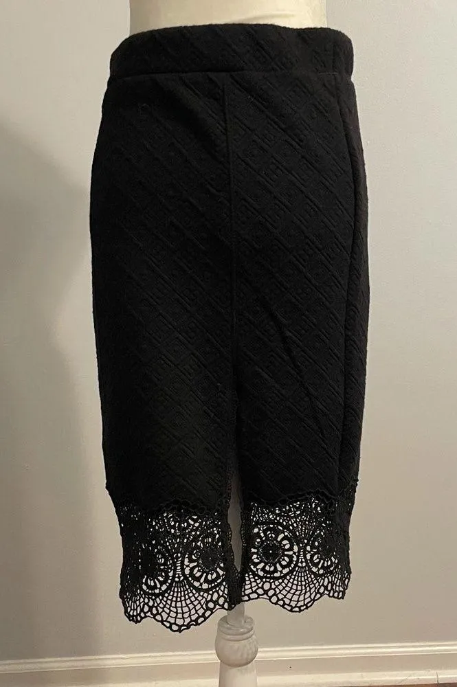 Free people black lace pencil skirt - Image 3